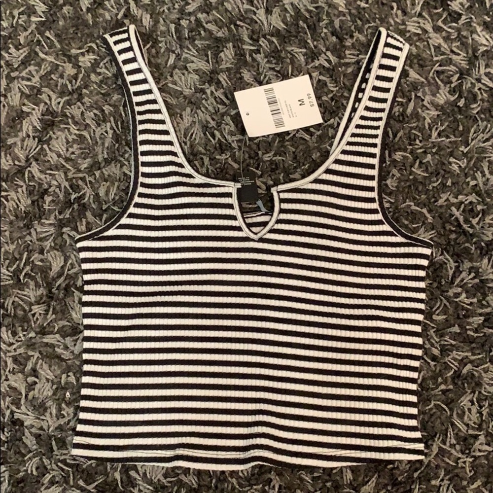 Forever 21 Crop Striped Tank